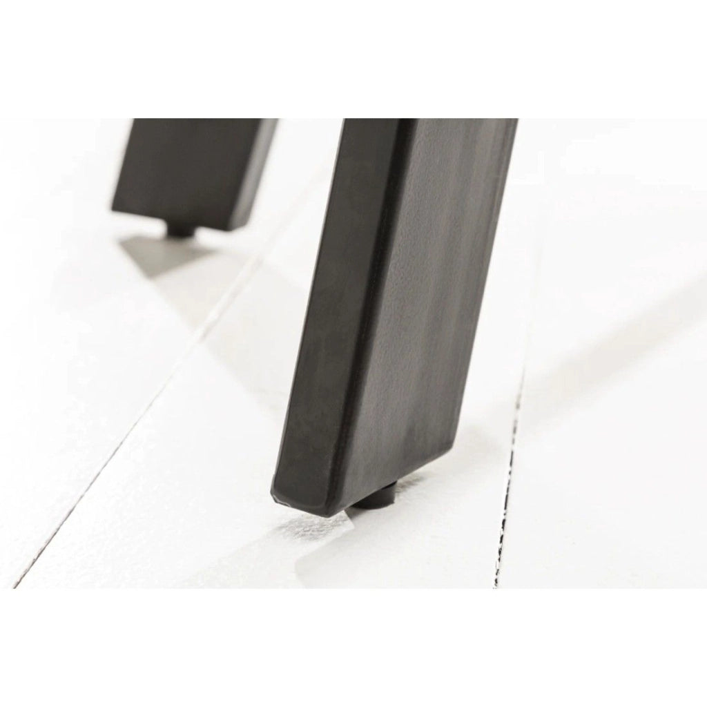 Tavolo da pranzo LODEN 80 cm – Piano rotondo in legno massello di mango e struttura in metallo nero