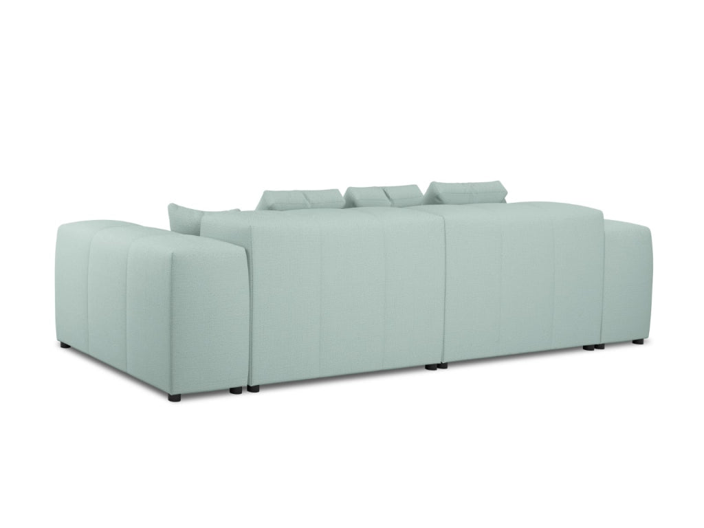 Cosmopolitan Design - Divano modulare "Rome" 3 posti in tessuto strutturato menta 