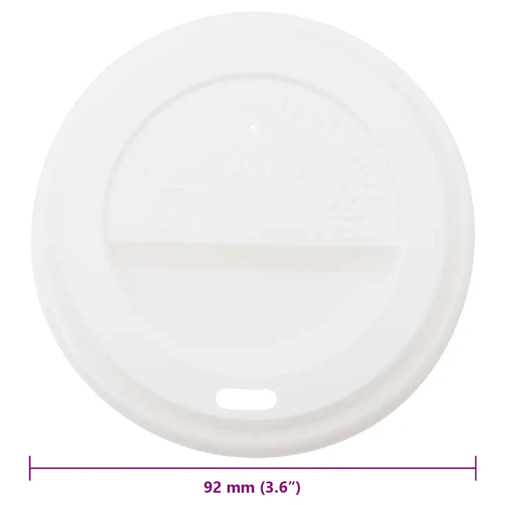 vidaXL Coperchi Tazze da Caffè Carta Ø90 mm 12oz/16oz 1000 pz Plastica