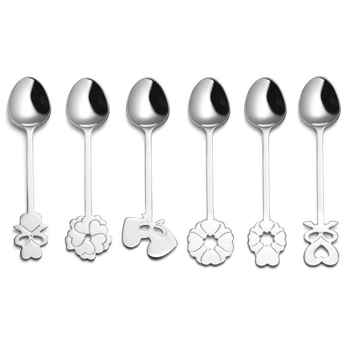 Guzzini Set 6 Cucchiaini da Te' Acciaio Inox 18-10 Zelda