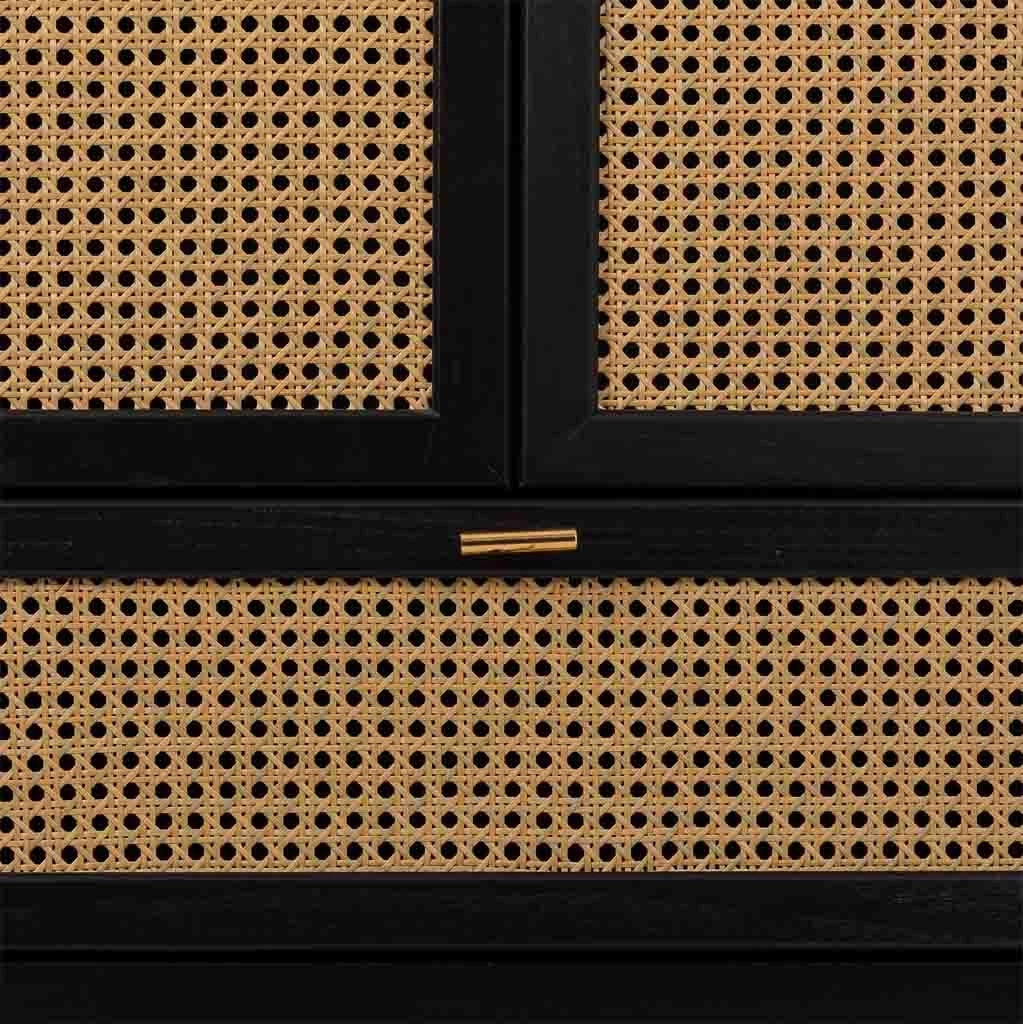 Mobile in legno nero e rete 97x47x167h