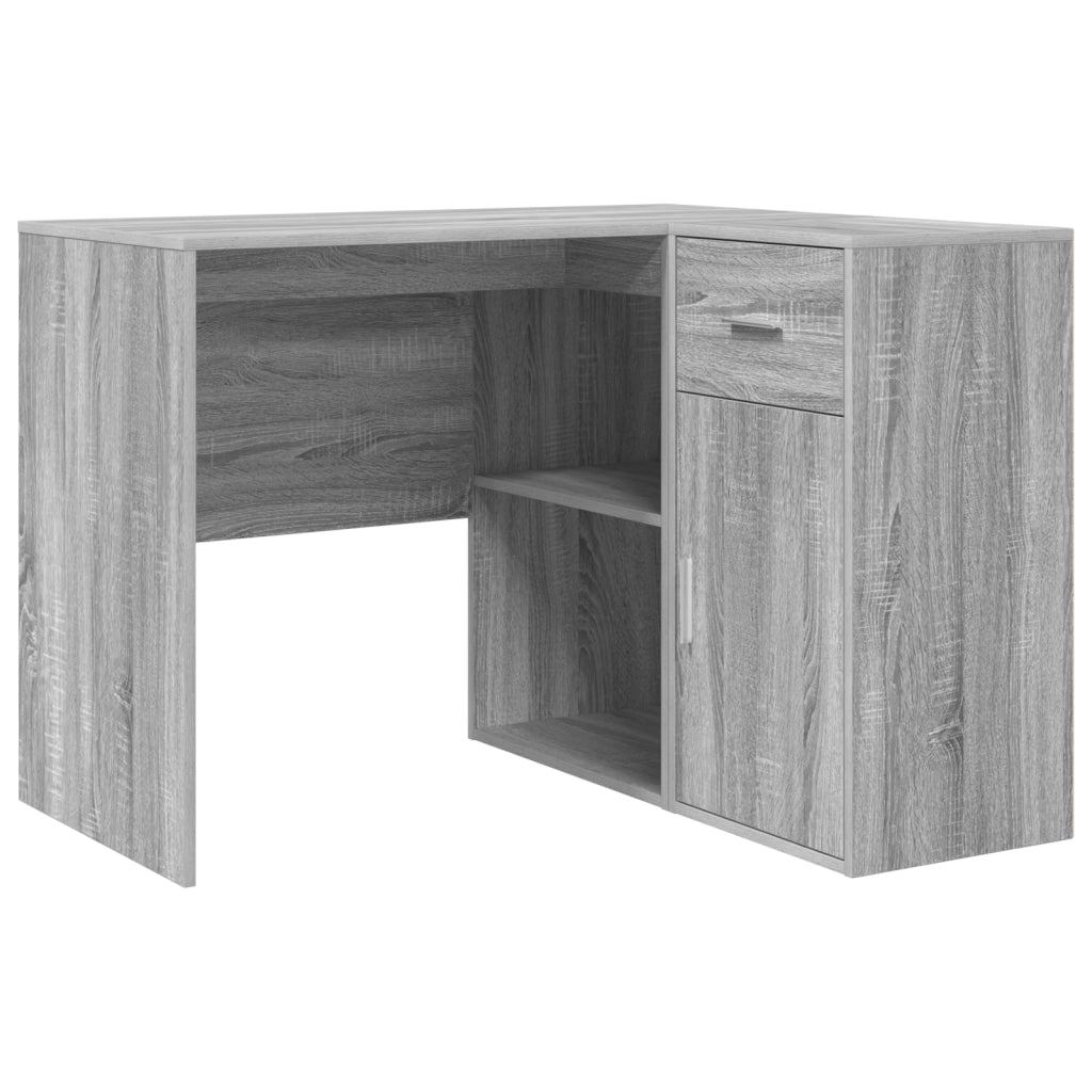 Scrivania Angolare Grigia Sonoma 102x88x75 cm Legno ingegnerizzato