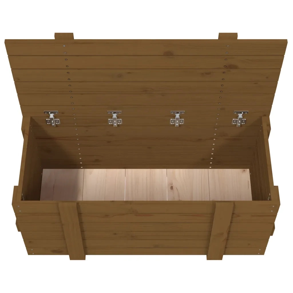 Contenitore Portaoggetti ambra 91x40,5x42cm Legno Massello Pino 825001