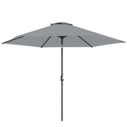 Ombrellone da Giardino Inclinabile 3x3 m ¨C Zephmum ¨C Grigio Metallo Poliestere