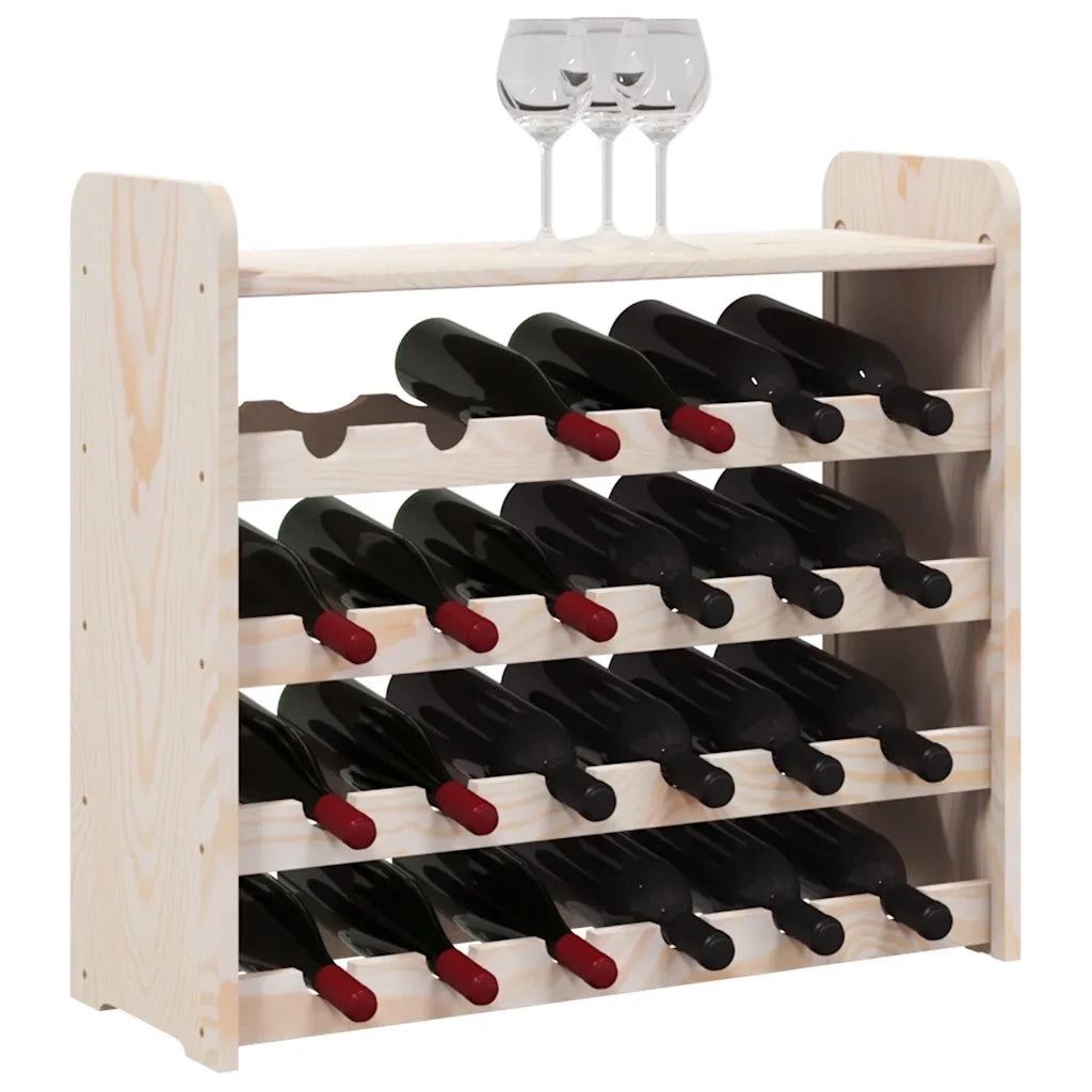 Portavini Pannello Superiore 67,5x25x60 cm Legno Massello Pino