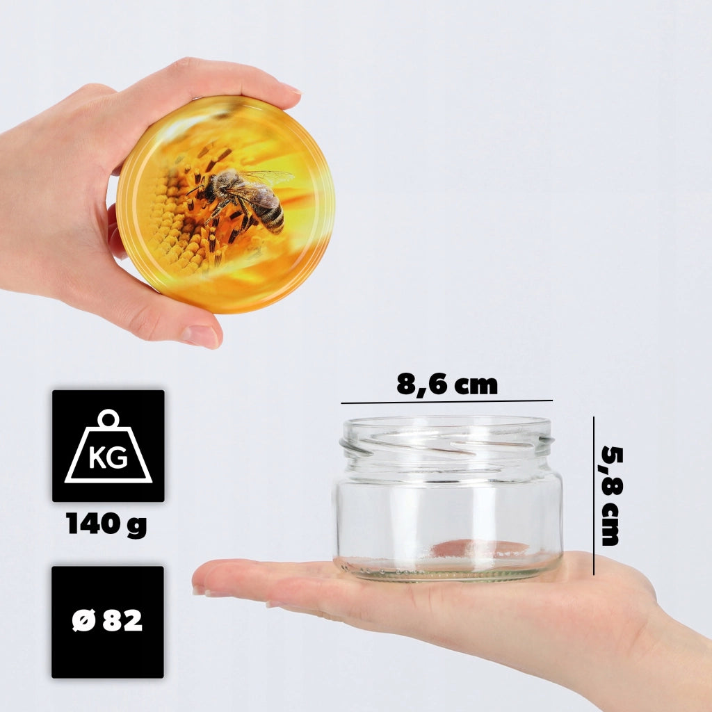 Barattoli per conserve KADAX Denia 250 ml 10 pezzi 82 mm + coperchio "Ape"
