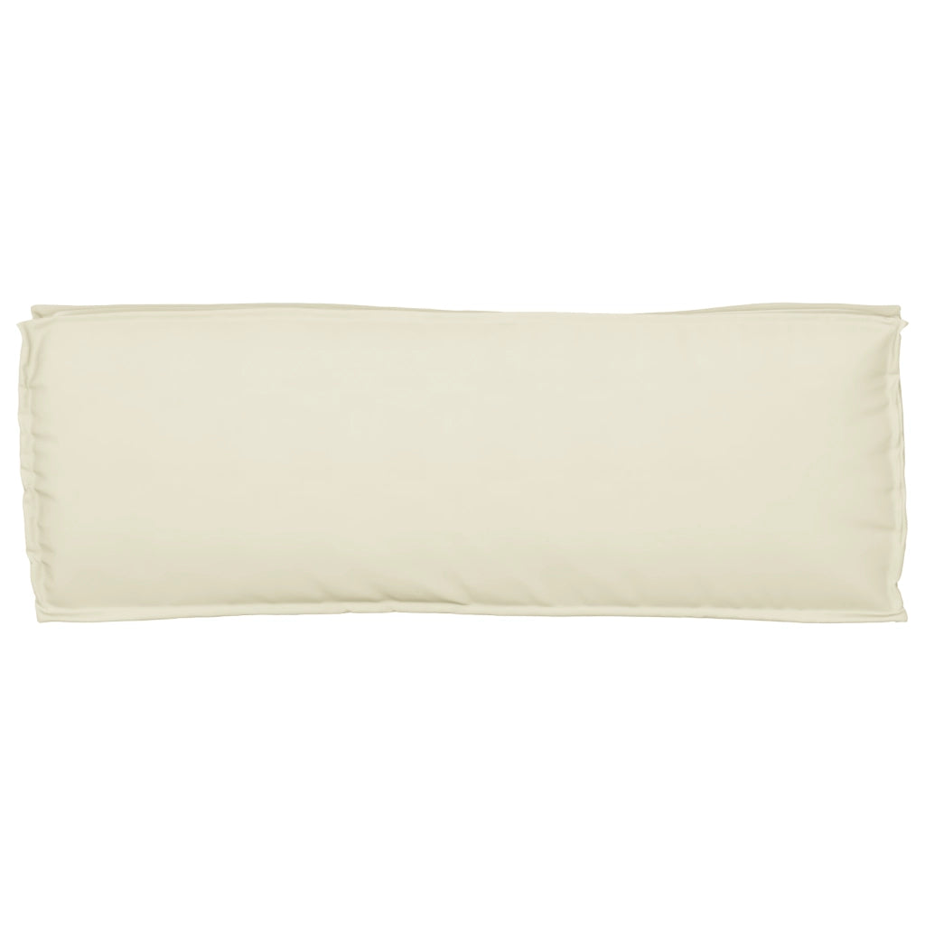 Cuscino per pallet per panchina panna 110x40x8 cm in tessuto Oxford
