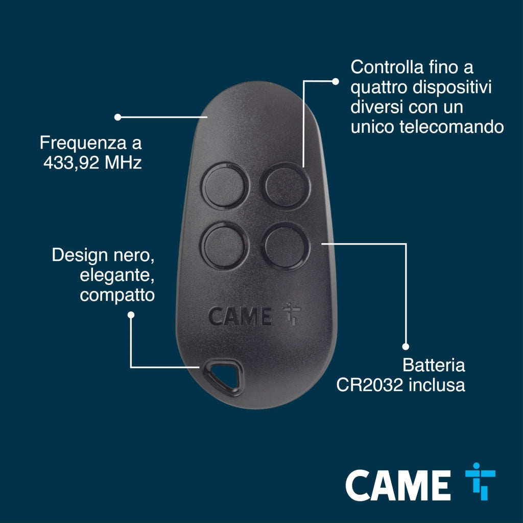 Radiocomando Apricancello Top 44FGN Came Mhz 433,92 Fisso con CR2032