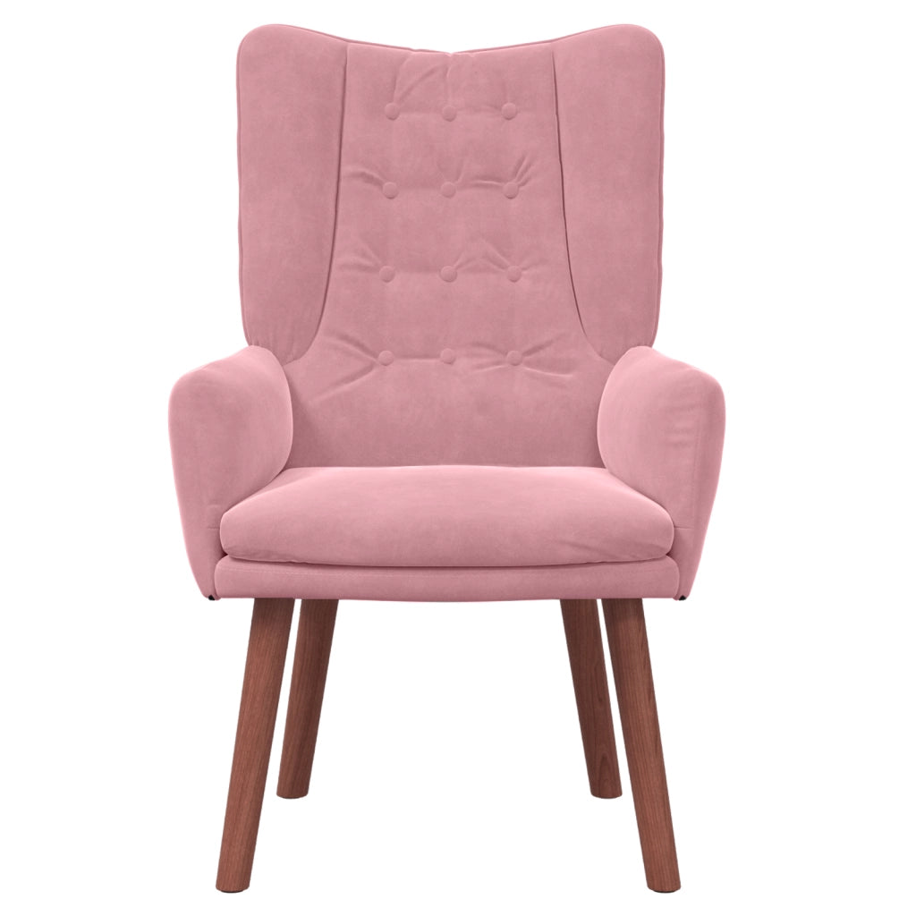 Sedia Rilassante  in Velluto Rosa