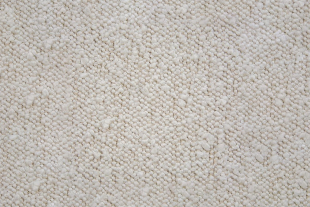 Testiera in tessuto bouclé beige chiaro imbottita L135 cm