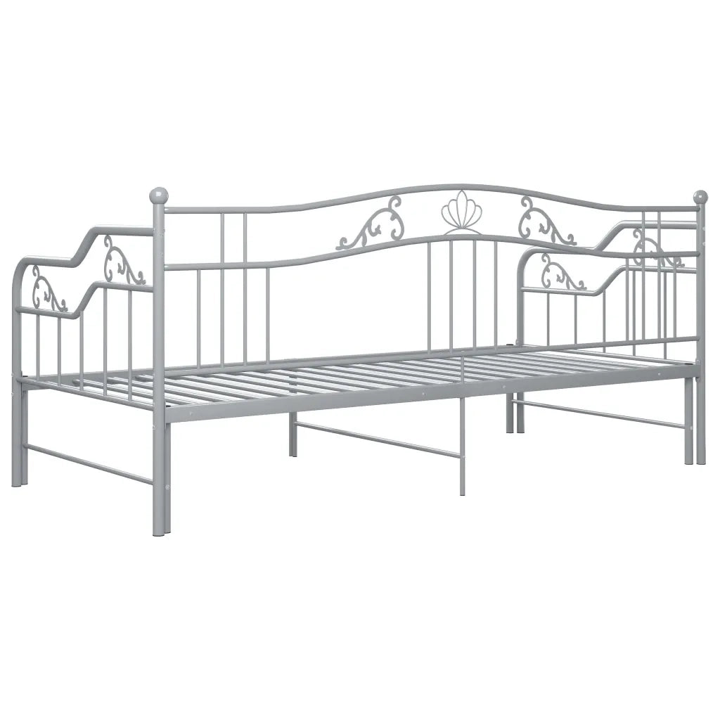 Telaio Divano Letto Estraibile Grigio in Metallo 90x200 cm 324766