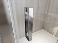 Porta Parete Doccia 95 cm 1 Anta a Libro in Cristallo Trasparente 6mm H190