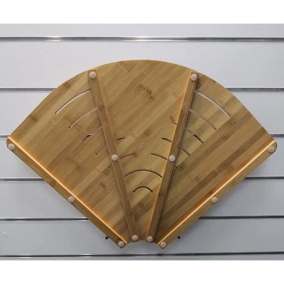 Pedana doccia semicircolare in legno di bambù 60x60 cm
