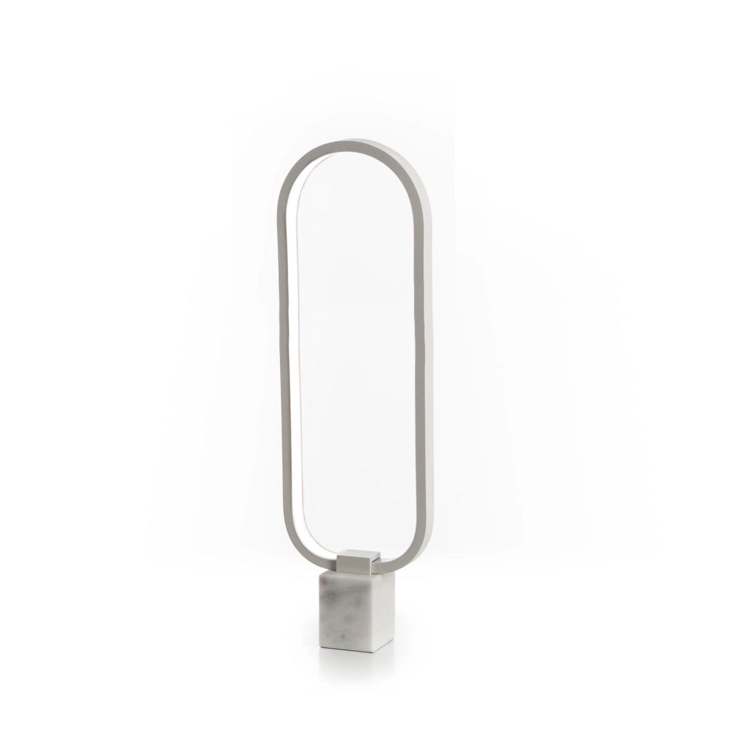 Naos - Lampada da tavolo a LED in metallo bianco