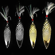 Attrezio per Pescare a Tre Spighe in Acciaio Inossidabile con Treble Hook - 4 Pezzi - Dimensioni 6,4/7,5 cm
