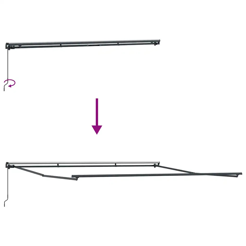 vidaXL Tenda da Sole Antracite 4 × 3,5 m Metallo