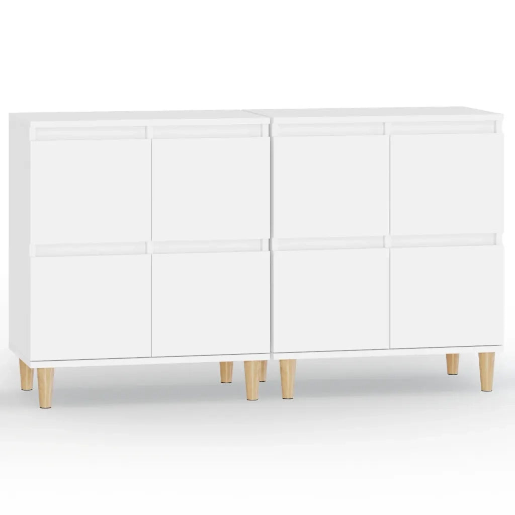 Credenze 2pz Bianche 60x35x70 cm in Legno Multistrato 3185751