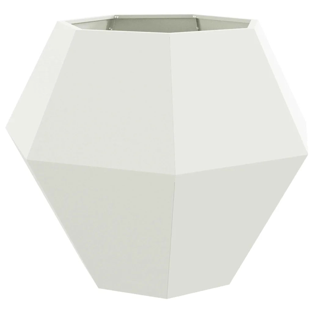 Fioriera | Cassetta per fiori | Vaso Bianco 100 x 100 x 80 cm Acciaio
