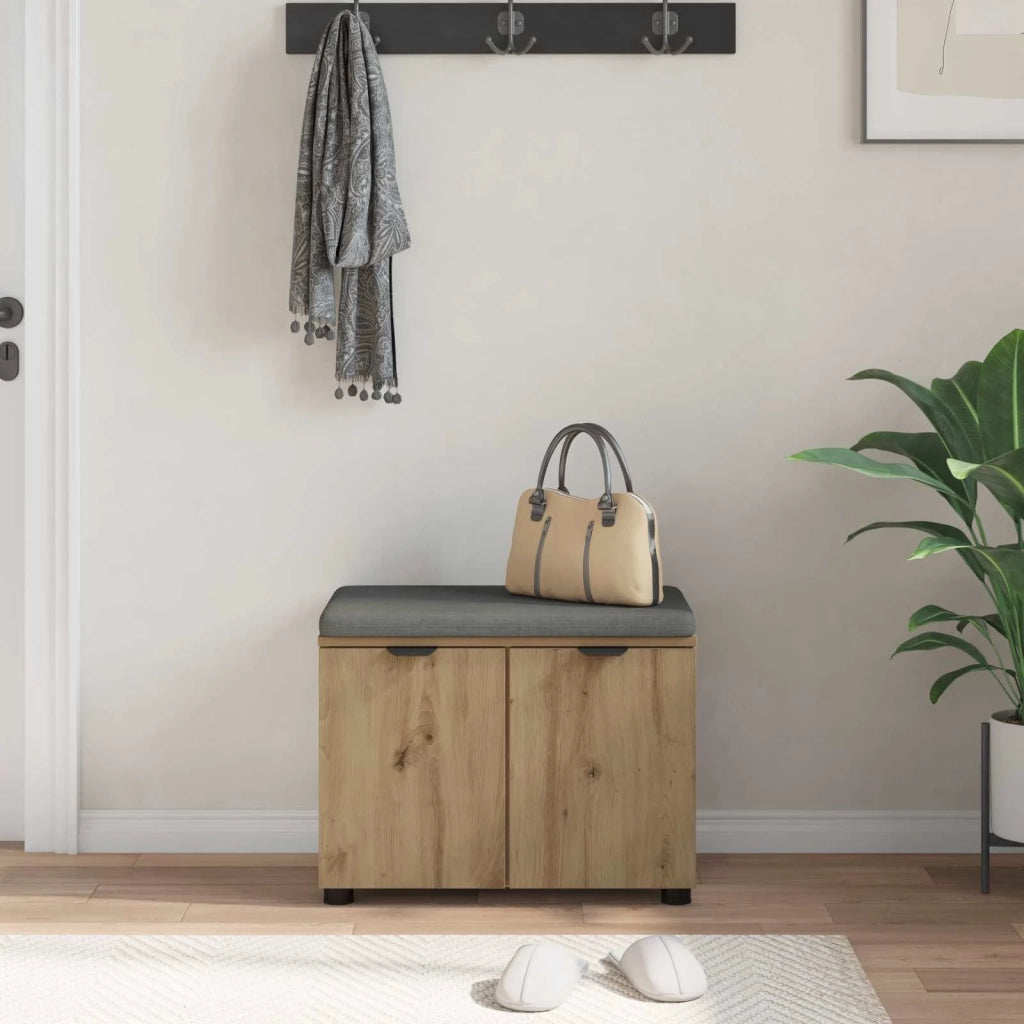 Panca per ingresso con porta Rovere Artigianale 60 x 38 x 46 cm 891479