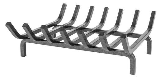 Braciere a 7 Barre 40x40x14 cm in Ferro Quadro 14 mm Grigio Martellato