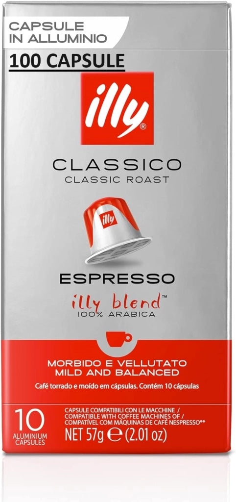100 capsule caffè illy tostato classico in capsule compatibili 25450