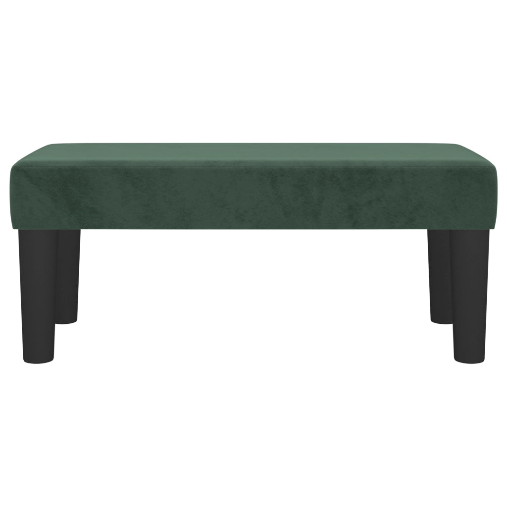 Panca Verde Scuro 70x30x30 cm in Velluto