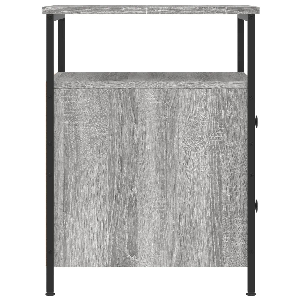 Set di 2 Comodini | Armadio da Notte | Mobiletto da notte Grigio Sonoma 44x45x60 cm in Legno Multistrato