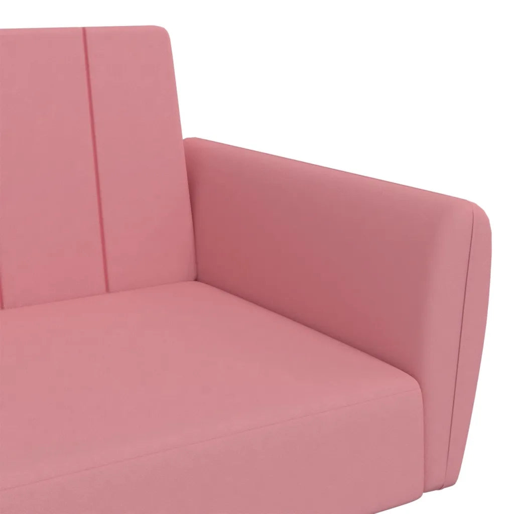 Divano letto | Sof¨¤ letto | Letto singolo a 2 Posti Rosa in Velluto