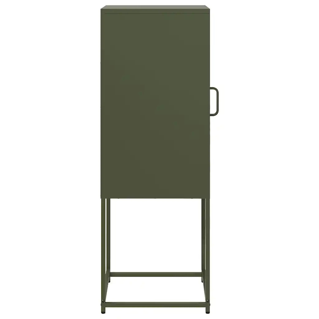 Credenza Verde Oliva 36x39x107 cm in Acciaio Laminato a Freddo 853402