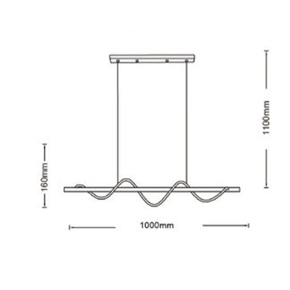 Trade Shop - Lampadario A Led 36w A Sospensione Lampada Bianca Twist Tecnologia Cct Switch B65-b3c -