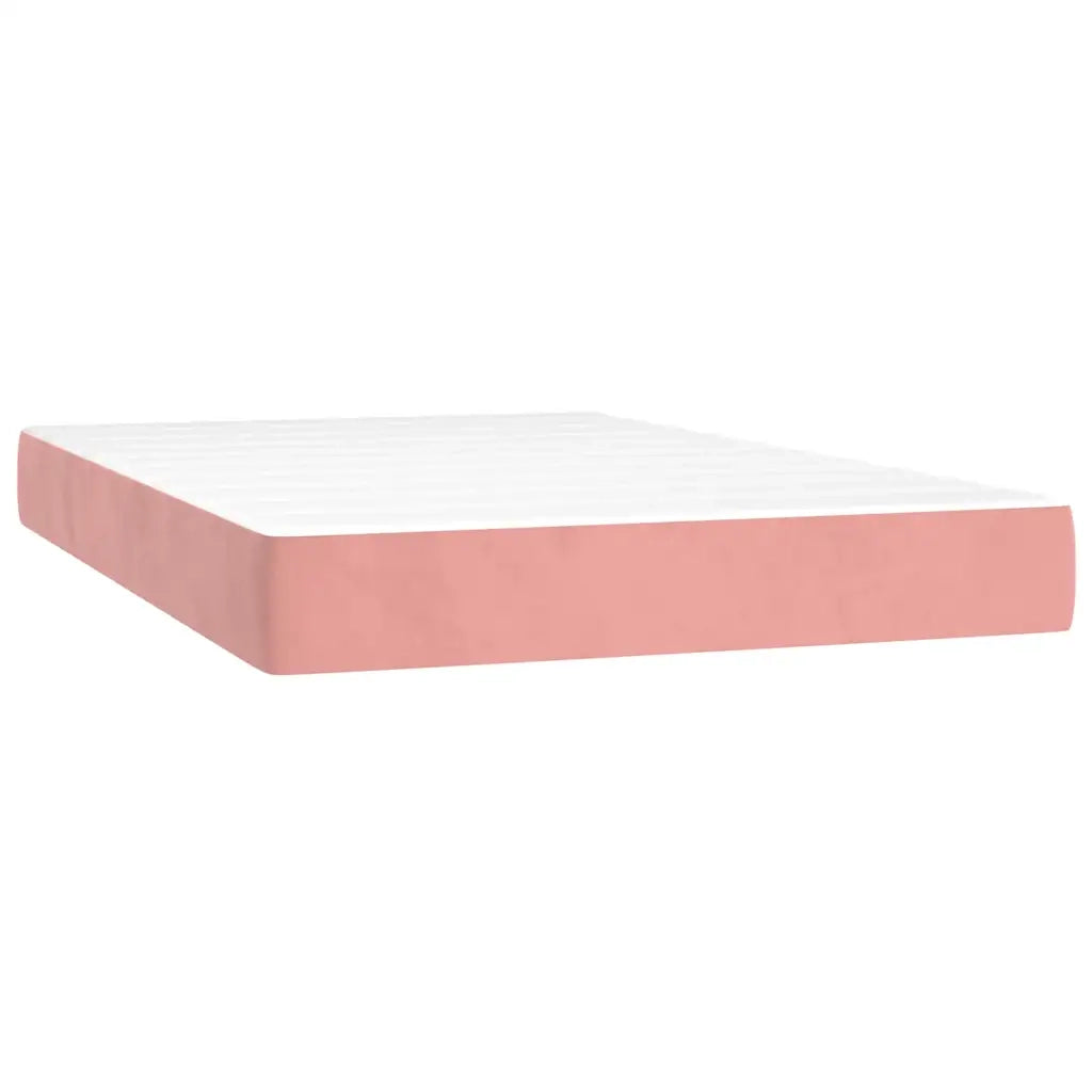 Materasso a Molle Insacchettate-Materasso per letto Rosa 120x220x20 cm in Velluto