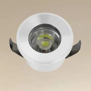 Trade Shop - Faretto 1w Led Incasso A Soffitto Ip20 Bianco Mini Spot Segnapassi Luce Fredda 00205 -