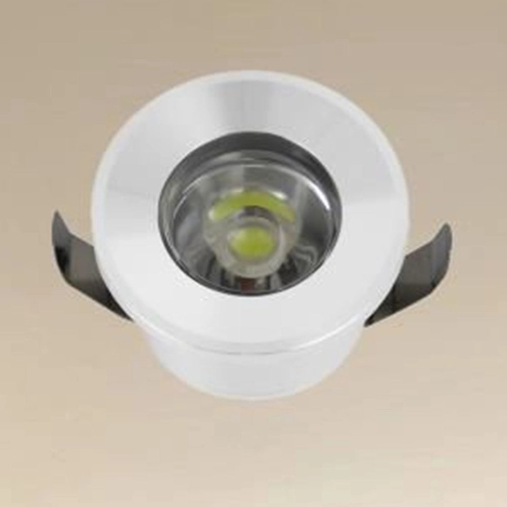 Trade Shop - Faretto 1w Led Incasso A Soffitto Ip20 Bianco Mini Spot Segnapassi Luce Fredda 00205 -