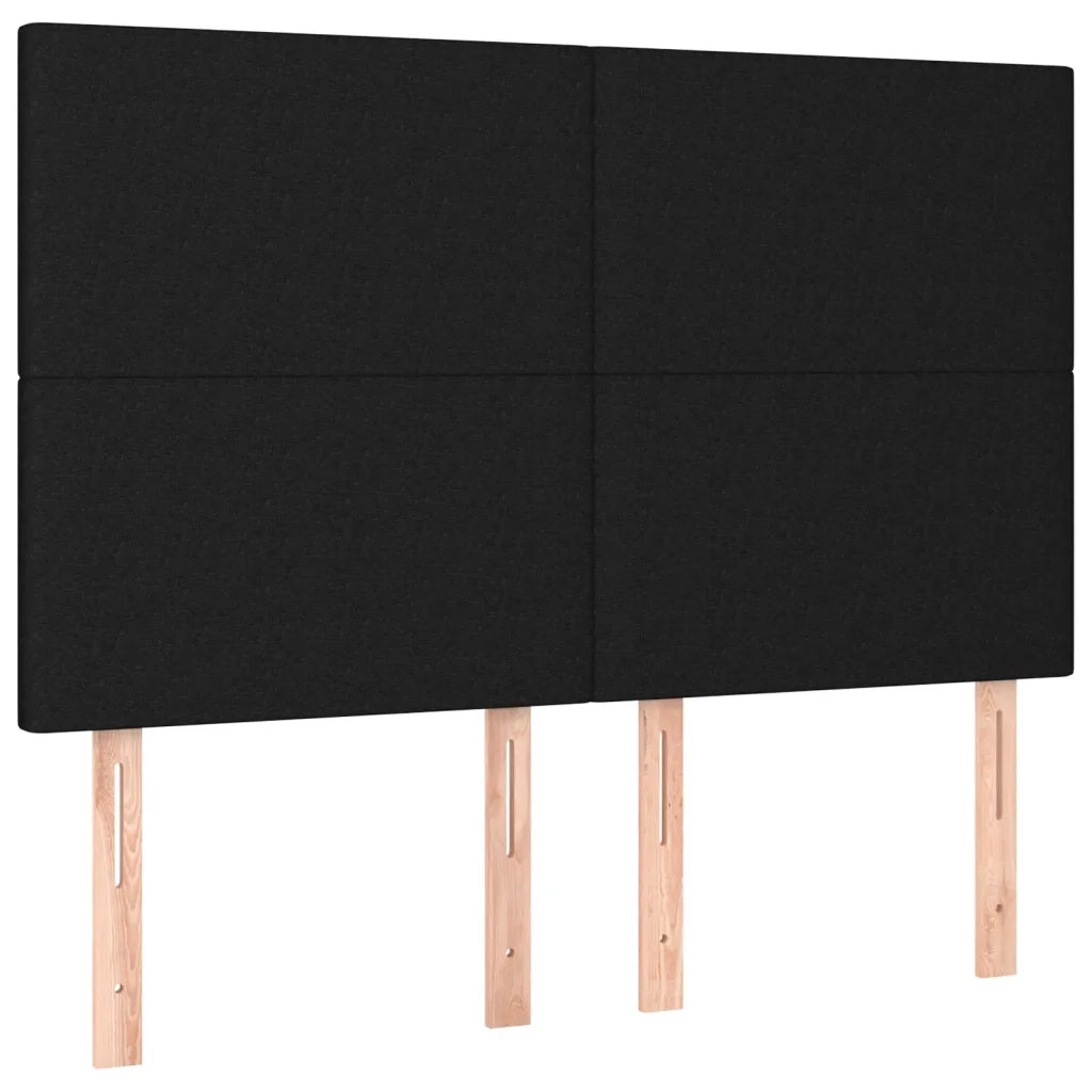 Giroletto a Molle con Materasso Nero 180x200 cm in Tessuto