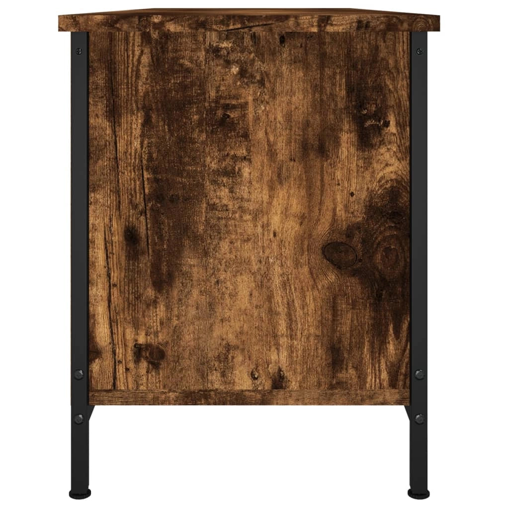 Mobile TV multimediale scaffale TV credenza mobile TV sala da pranzo soggiorno camera da letto con ante rovere affumicato 102 x 35 x 45 cm legno ingegnerizzato marrone 02_0026898
