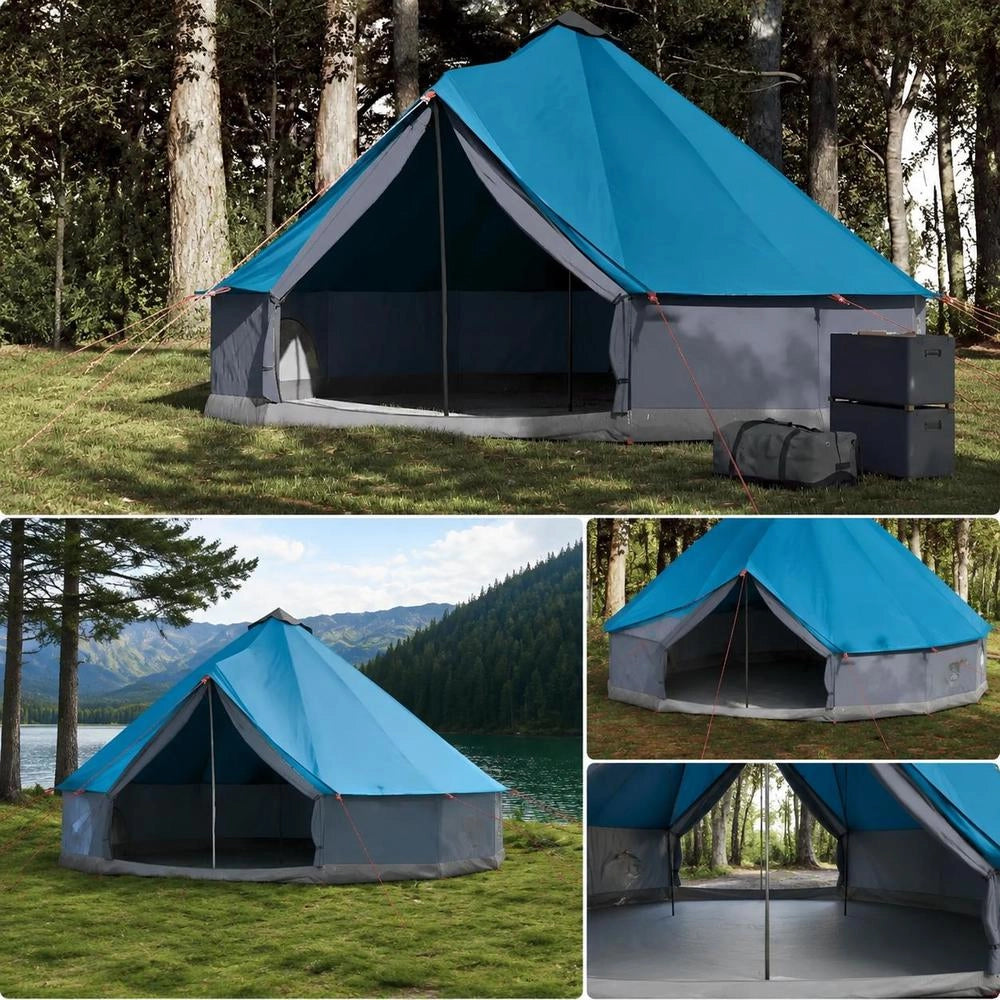 Tipi Family Tent For 6 People, Blue, Waterproof