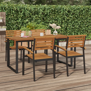 Tavolo Giardino con Gambe a U 160x80x75cm Legno Massello Acacia 319512