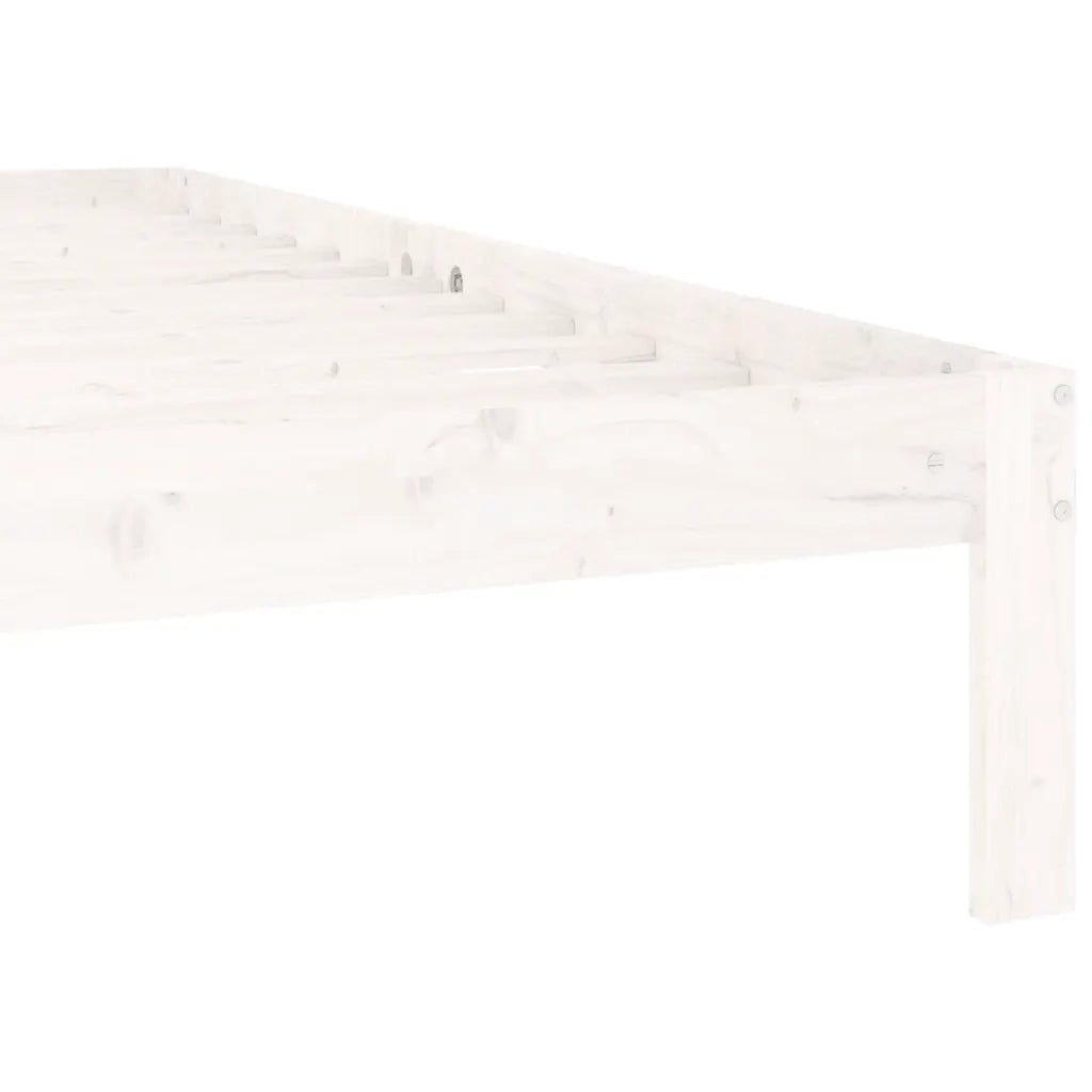 Giroletto Bianco in Legno Massello di Pino 160x200 cm 810376