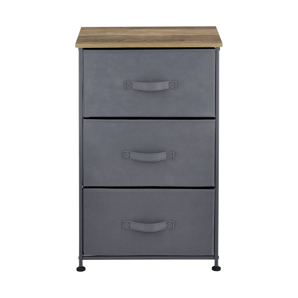 Cassettiera a Colonna con 3 Cassetti in Tessuto Grigio scuro pro.tec