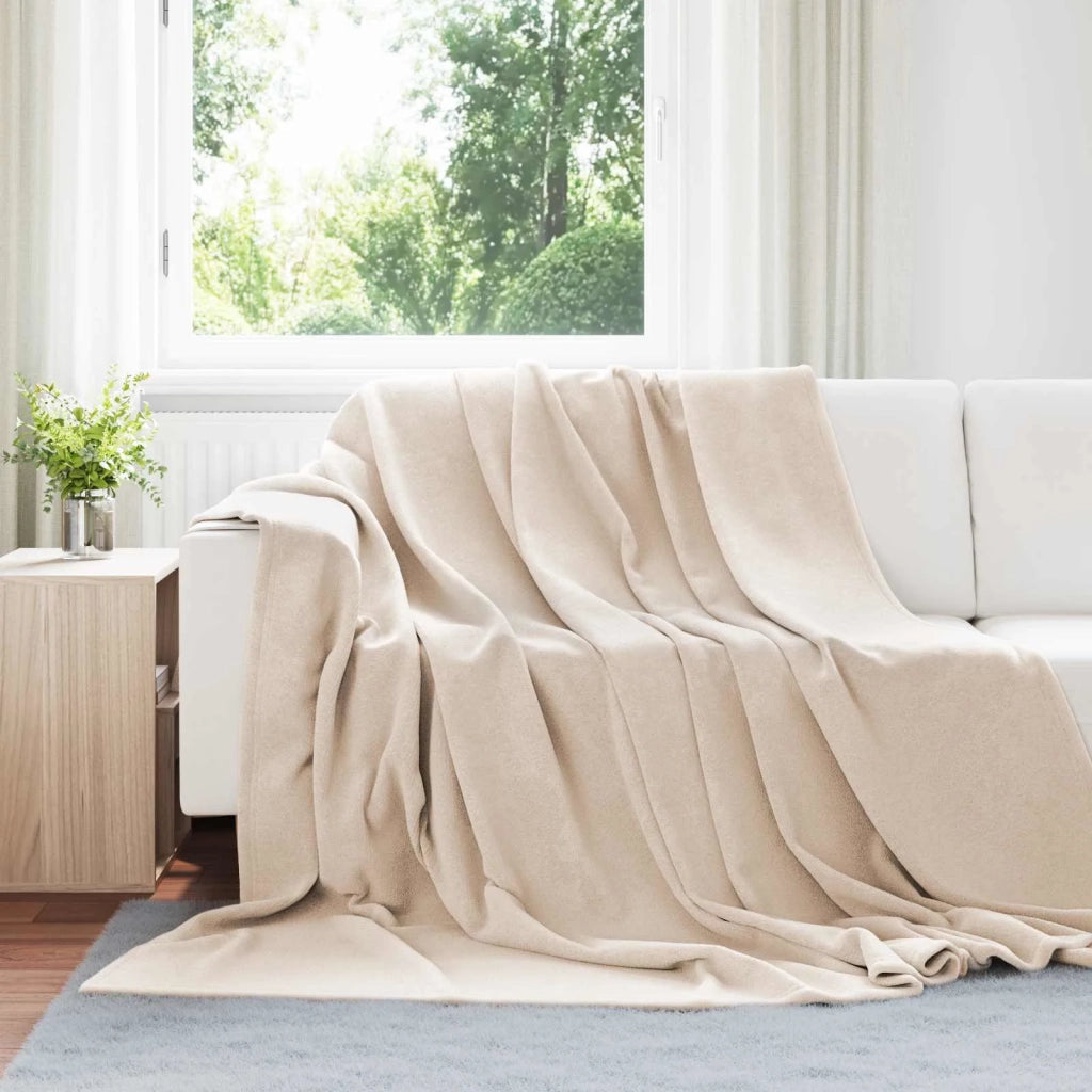 Coperta Beige 220 x 240 cm Panno