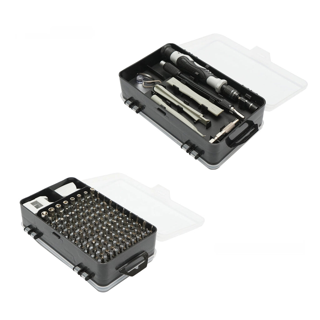 Set di cacciaviti di precisione, punte torx, croce, esagonali per elettronica 115 pezzi