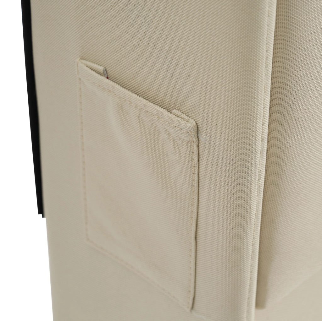 Letto 160x200 cm con contenitore idraulico e LED; lino beige