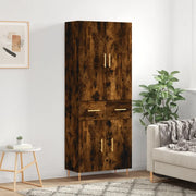 Credenza-Buffet-Armadio da cucina Rovere Fumo  69,5x34x180 cm in Legno Multistrato 735497