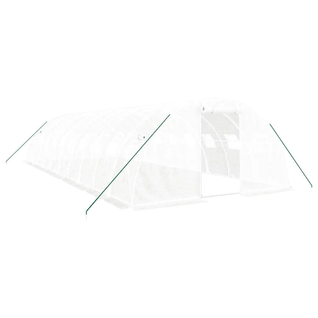 Serra con Telaio in Acciaio Bianco 40 mÂ² 10x4x2 m