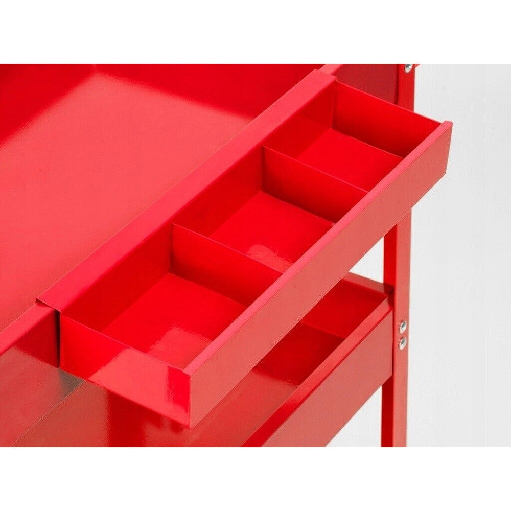Trade Shop - Carrello Per Attrezzi Da Officina Portautensili 3 Ripiani Con 4 Ruote 89824 -