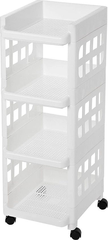 Trolley per cucina – ripiani per cucina - Trolley di archiviazione su ruote – con livelli – sostenibile -spazievenditore