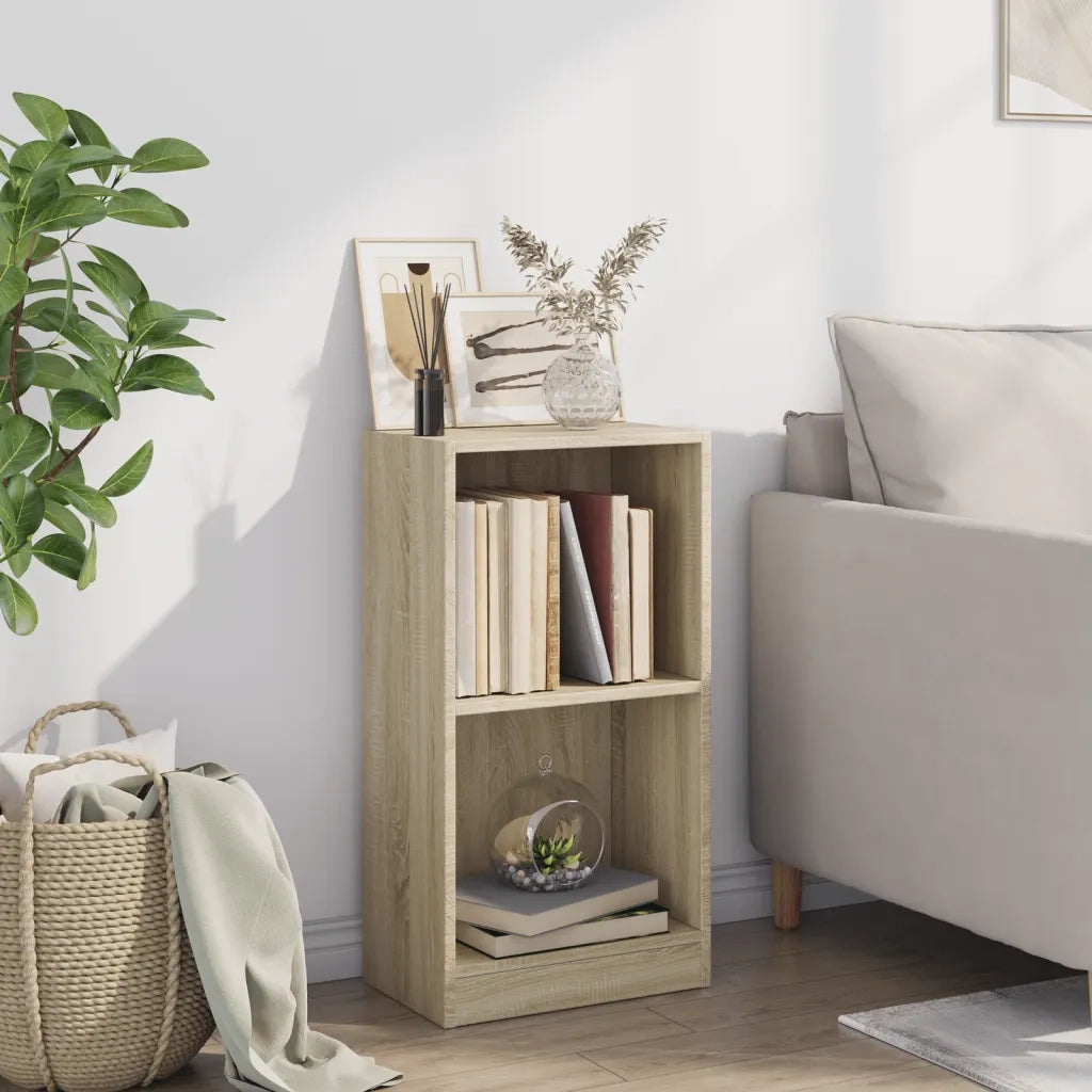 Libreria-Scaffale per Libri-Mobile di Stoccaggio Rovere Sonoma 40x24x75 cm in Legno Multistrato