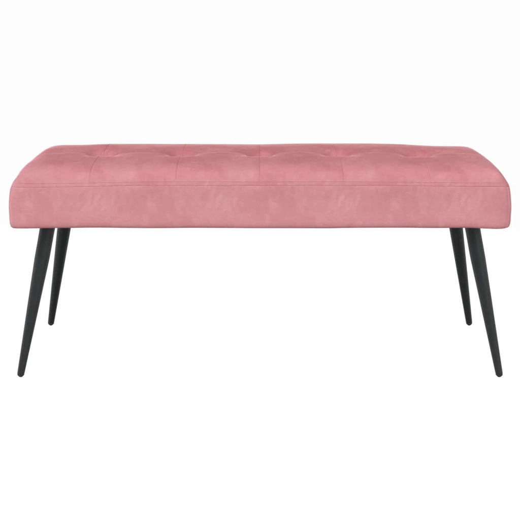 Panchina con bottoni imbottiti Rosa 80 x 40 x 46 cm Velluto 42038519
