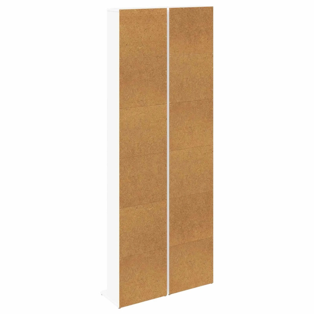 Mobile per CD 2 pz Bianco 33 x 23,5 x 175 cm 8012643