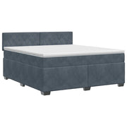Letto box spring con materasso Grigio Scuro 140 x 190 cm 3450705